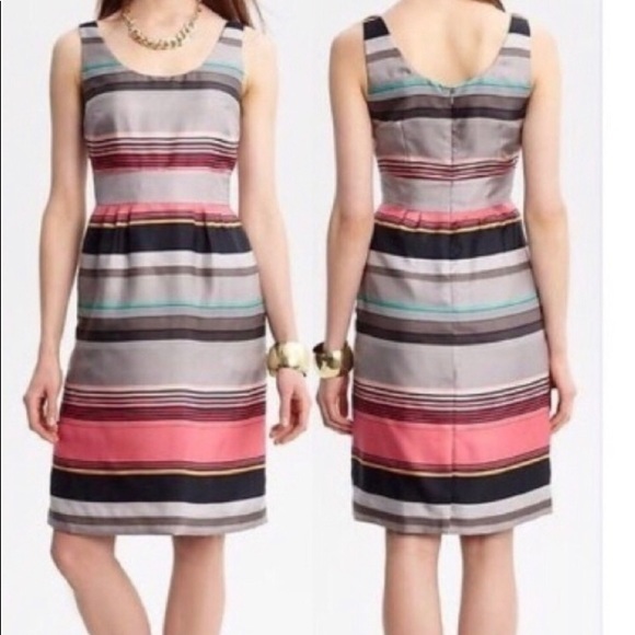 Banana Republic Dresses & Skirts - Banana Republic Silk Striped Casey Sheath Dress